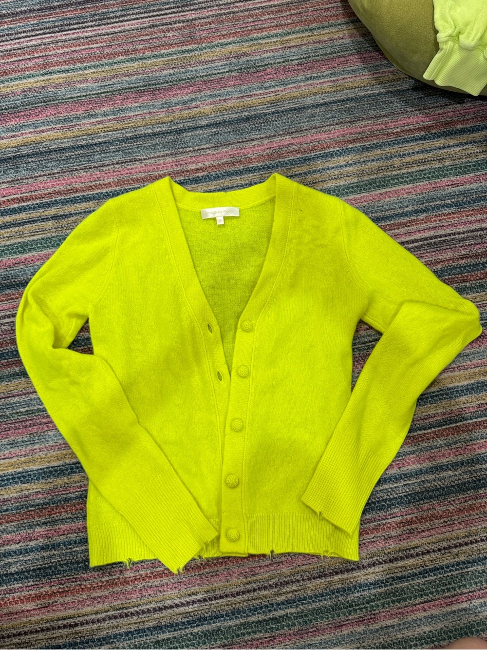 Loveshackfancy neon cardigan